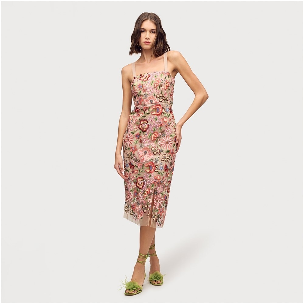 Sam Edelman Floral Embroidered Midi Dress